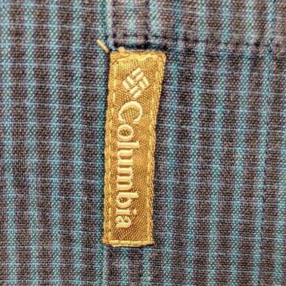 COLUMBIA SPORTSWEAR COMPANY Cotton Button Down Shirt Blue Stripe Size XXL - Picture 4 of 14